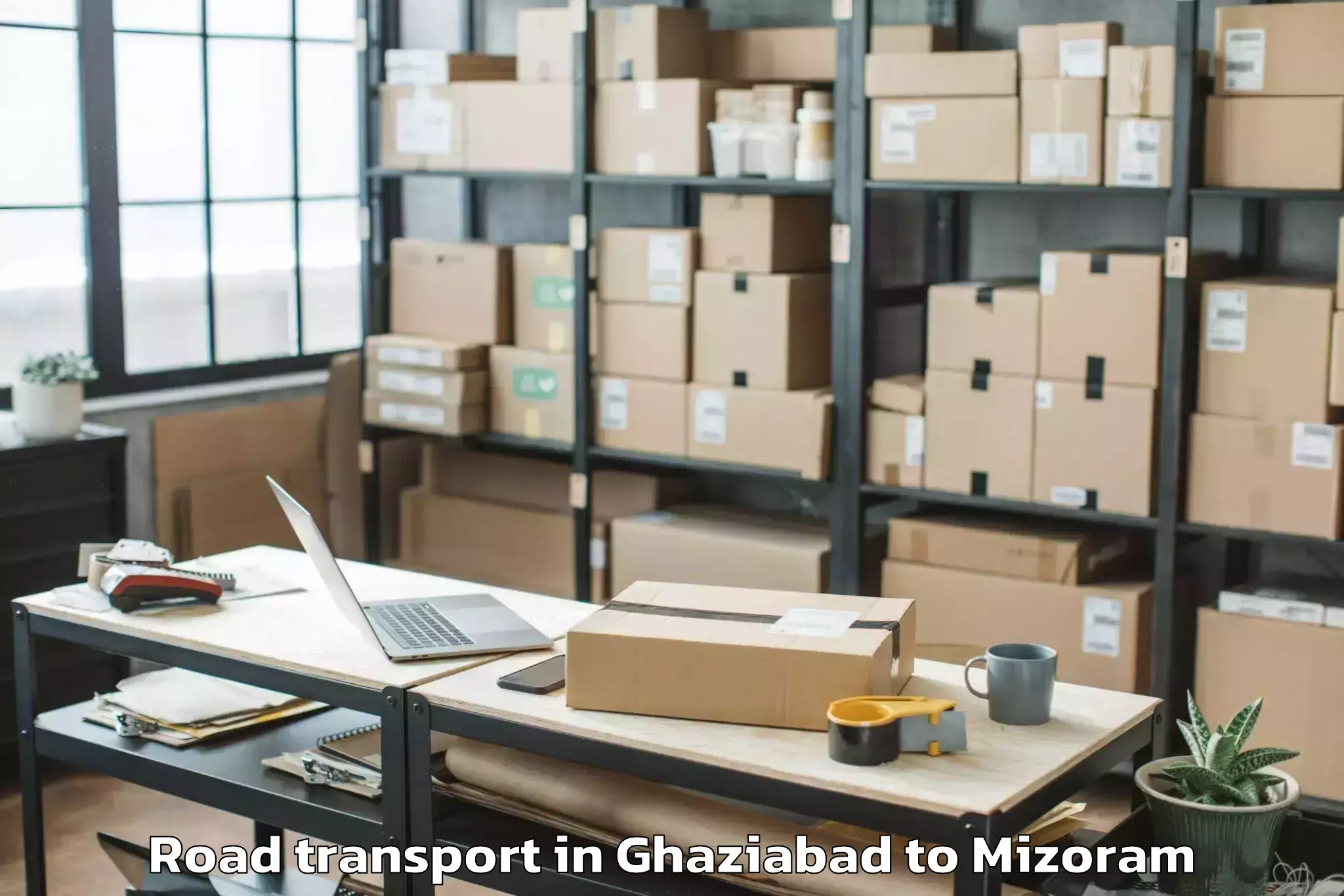 Professional Ghaziabad to Tlabung Road Transport